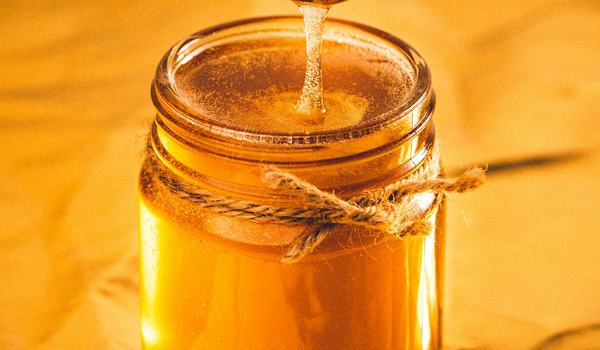 Bienenwachs und Waben Nahaufnahme