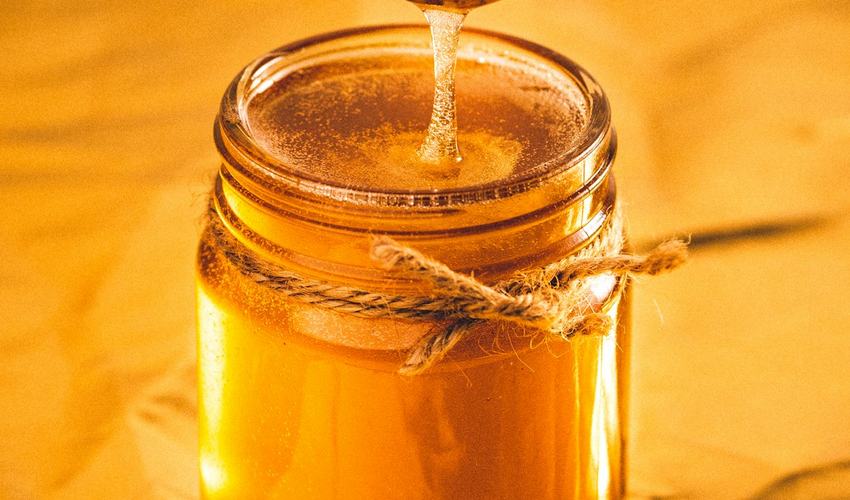 Bienenwachs und Waben Nahaufnahme
