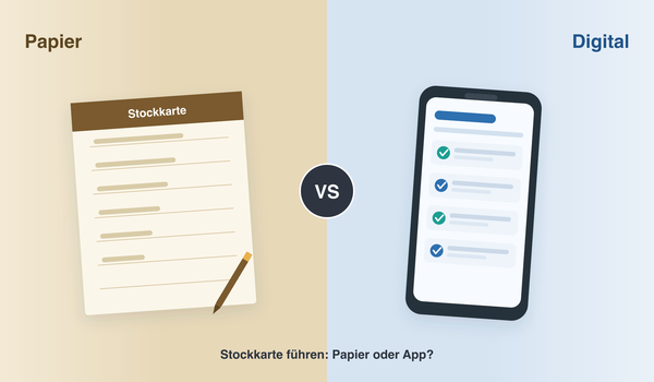 Digitale Stockkarte vs. Papier – Vergleich