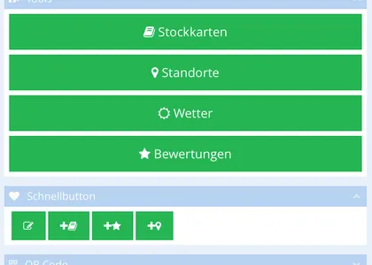 Quick buttons for key functions