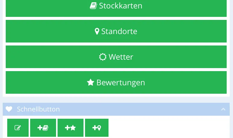 Quick buttons for key functions