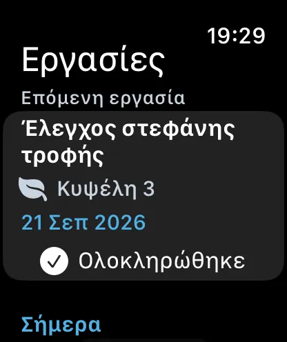 Εργασίες στο Apple Watch