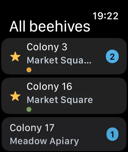 Colonies on the Apple Watch