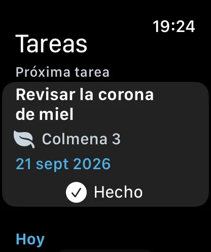 Tareas en el Apple Watch