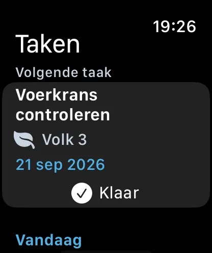 Taken op de Apple Watch