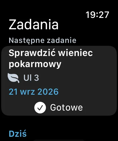 Zadania na Apple Watch
