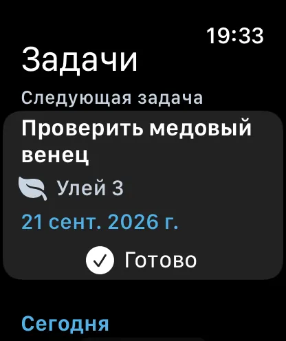 Задачи на Apple Watch
