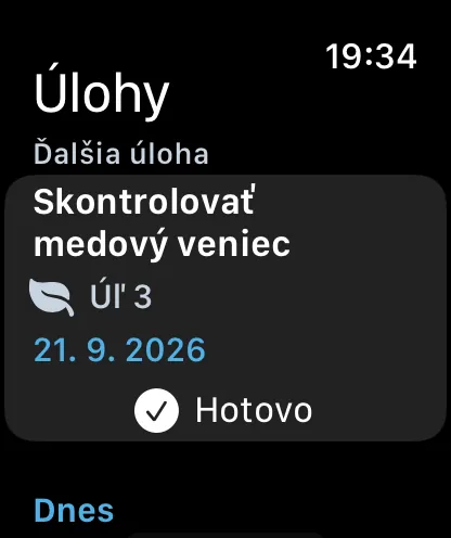 Úlohy na Apple Watch