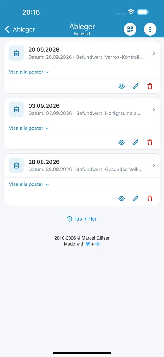 Ett bisamhälles stamkort
