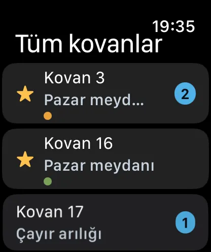 Apple Watch'ta Bienenvölker