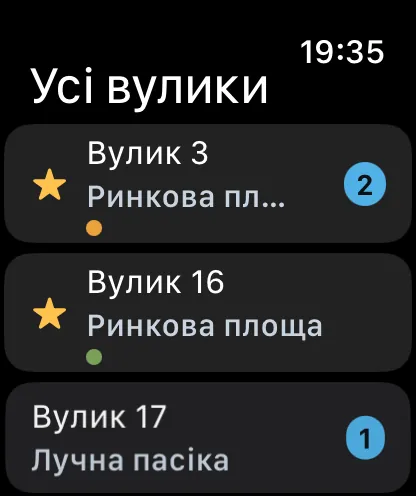 Бджолині сім'ї на Apple Watch